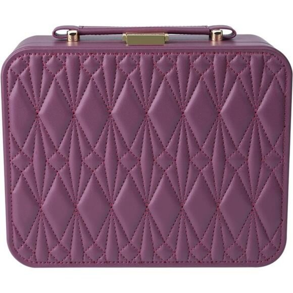 Large Travel Jewelry Box Organizer Case with Handle for Rings Earrings Necklaces - Picture 1 of 7